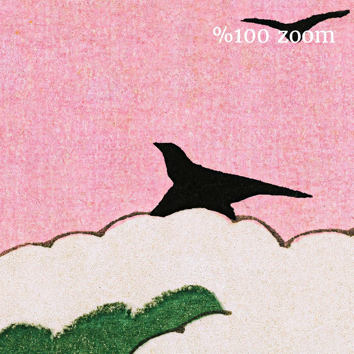 Watanabe Seitei Pink Sky Japanese Birds Flying Vintage Art Print - Image 3