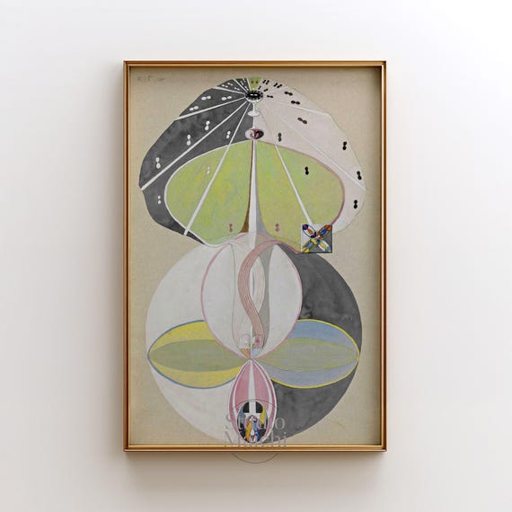 Hilma Af Klint Tree Geometric Abstract Wall Art Modern Poster Colorful Bauhaus Print Minimalist Art Art