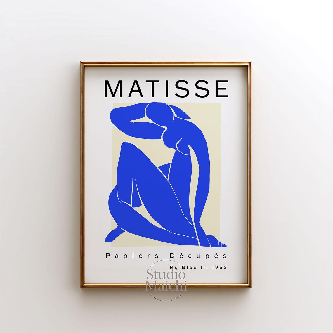 Matisse Blue Nude Print Modern Wall Art Abstract Figurative Art Vintage Art Print Print Mid Century Modern Minimalist Wall Art