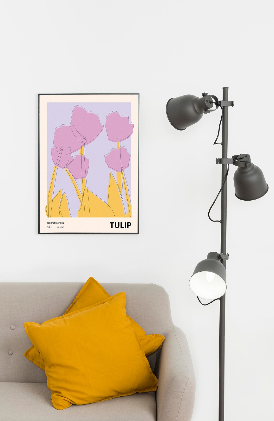 Colorful Flower Illustration, Abstract Botanical Art Print - Image 2