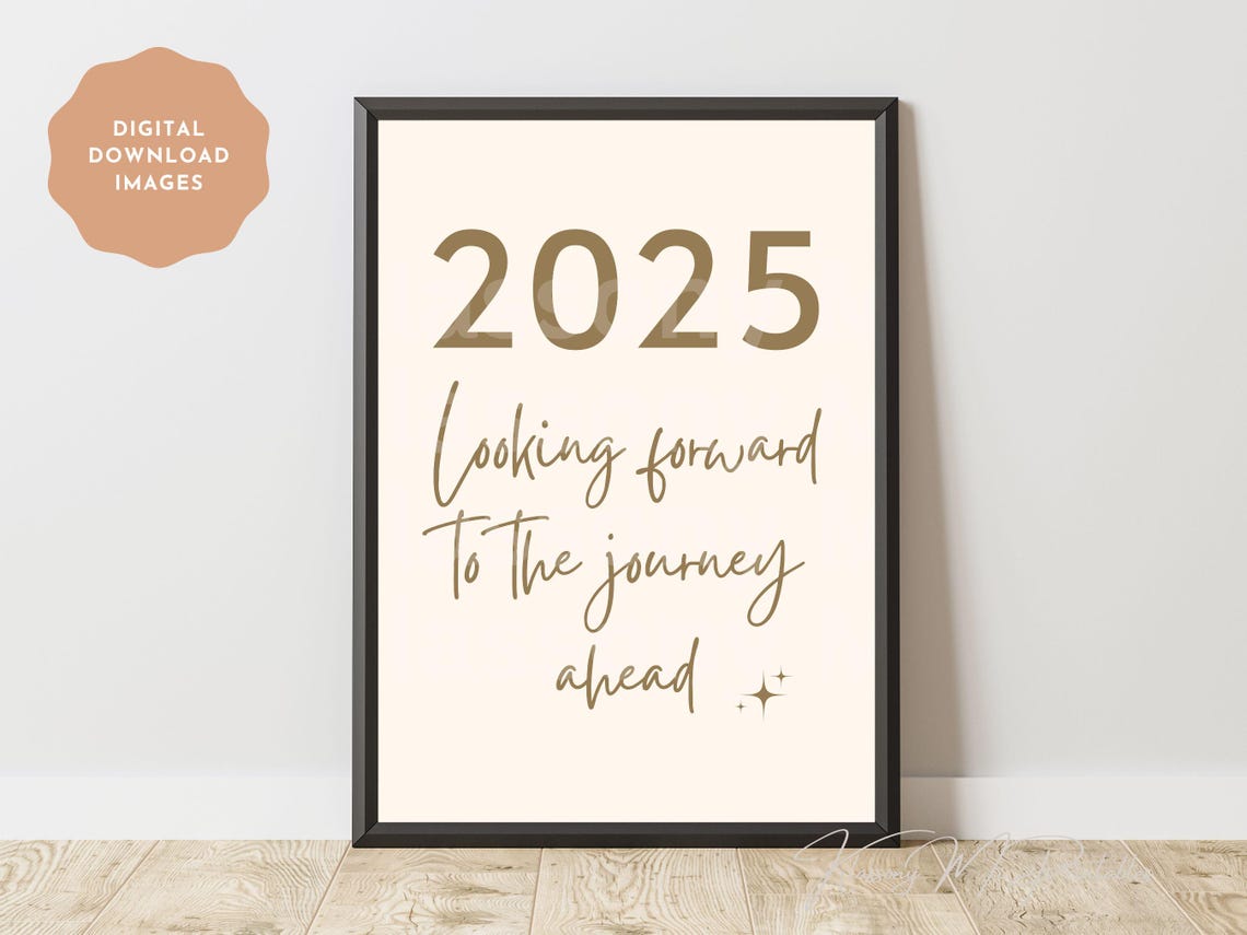 2025 Gold Script Looking Forward To The Journey Ahead Poster - Image 4