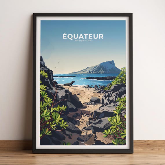Ecuador Poster Ecuador Travel Poster Ecuador Art Print Ecuador Poster Ecuador In South America Travel Gift