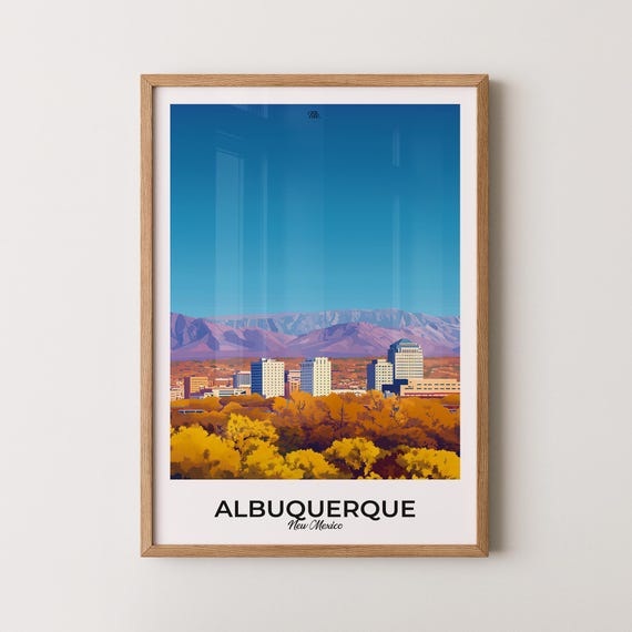 Albuquerque Poster Albuquerque Travel Poster Albuquerque Art Print Albuquerque Wall Art New Mexico Poster Gift For Travelers