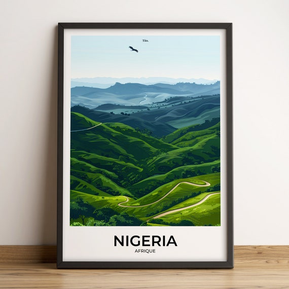 Nigeria Poster Nigeria Travel Poster Nigeria Art Print Nigeria Poster Nigeria In Africa Customizable Gift