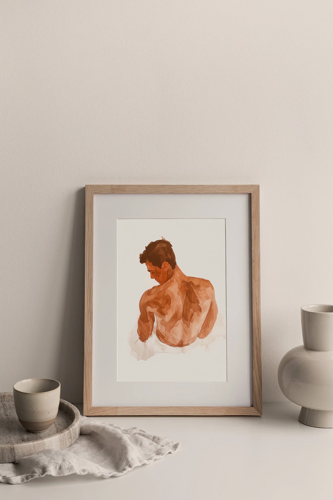 Gay Painting Men Body Art Print Male Body Watercolor Painting Gifts For Men By Feelingprints - Image 4