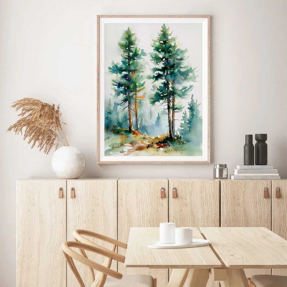Pine Trees Art Print, Colorado Foggy Forest - Image 3