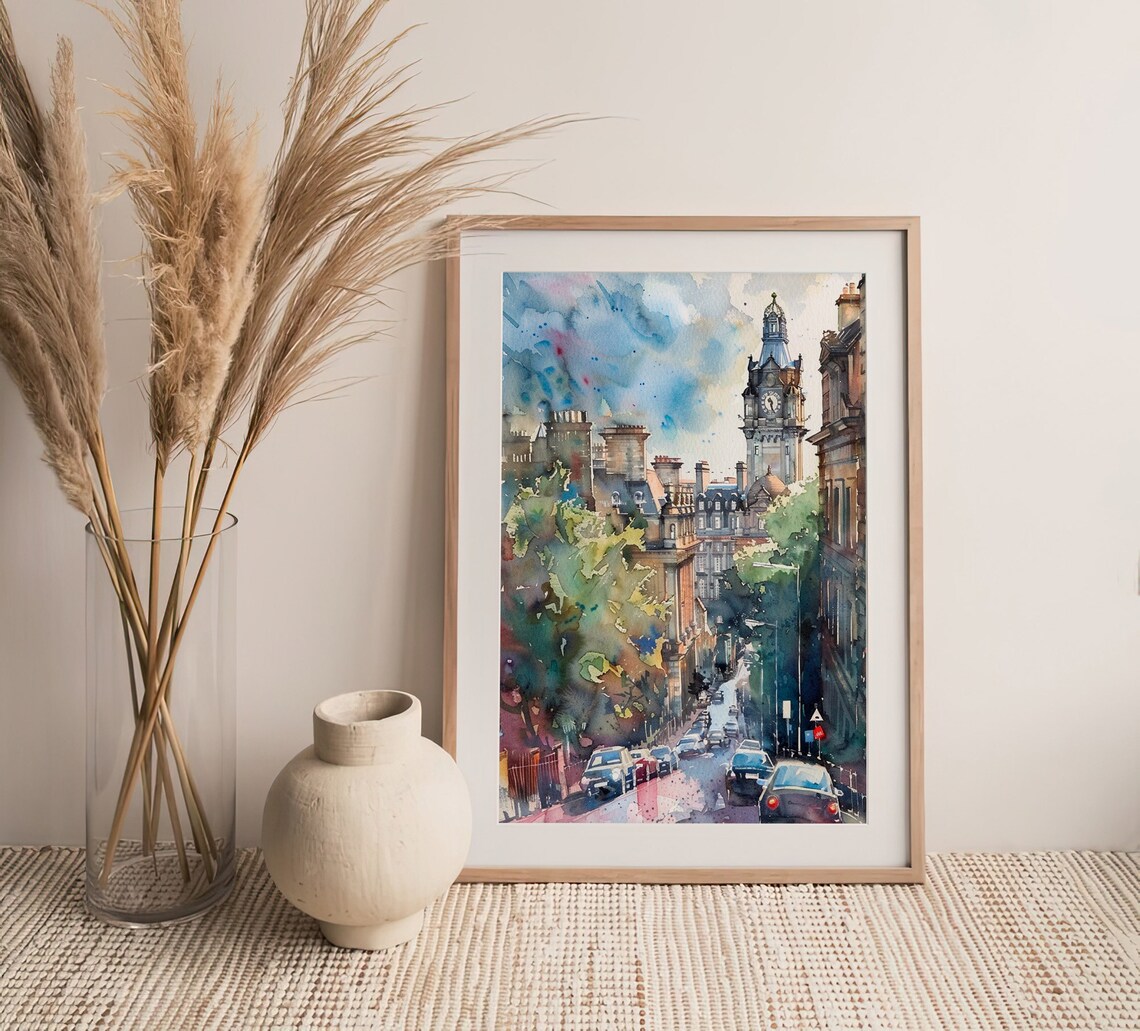 Edinburgh Painting Scottish Wall Art Print - Image 4