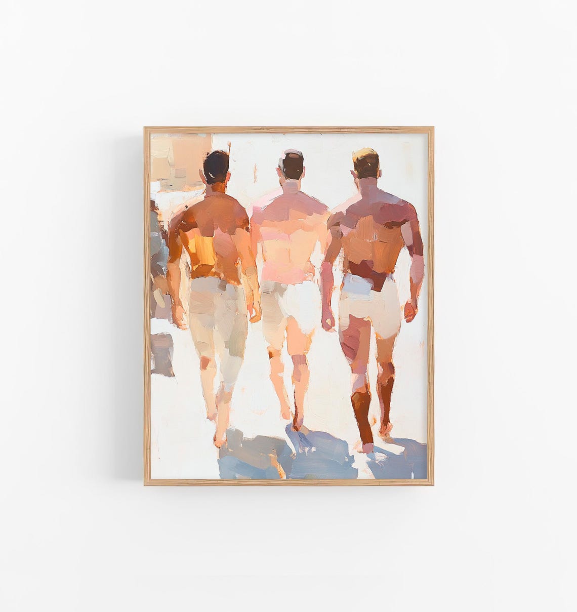 Male Bodies Art Print Gay Watercolor Painting Friendship Gay Wall Art Decor Gifts For Him By Feelingprints
