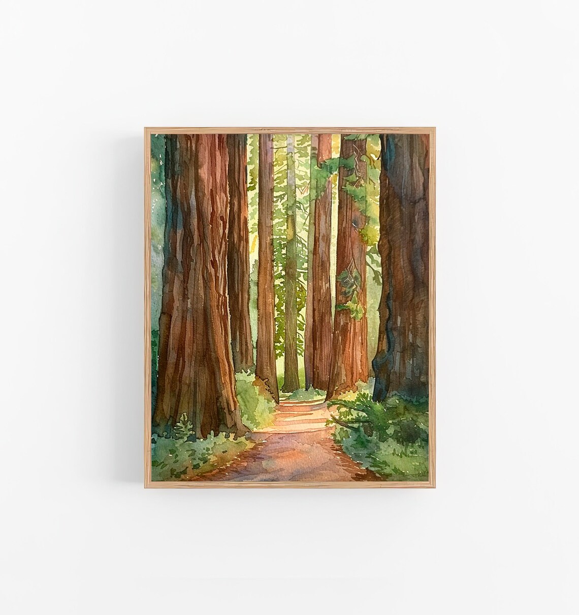 Redwood National Park Watercolor Art Print, California - Image 5