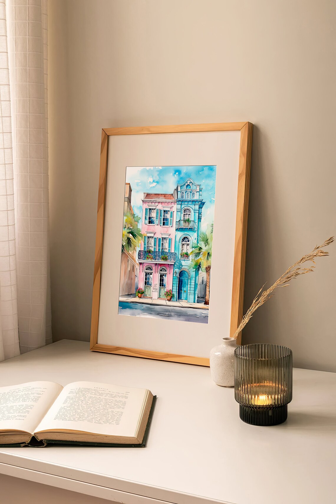 Charleston Watercolor Painting Art Print, Cityscape - Image 3