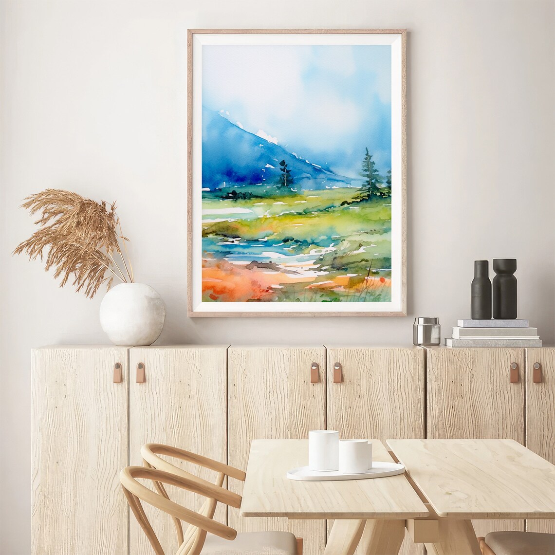 Fishlake Forest Watercolor Landscape Art Print - Image 3