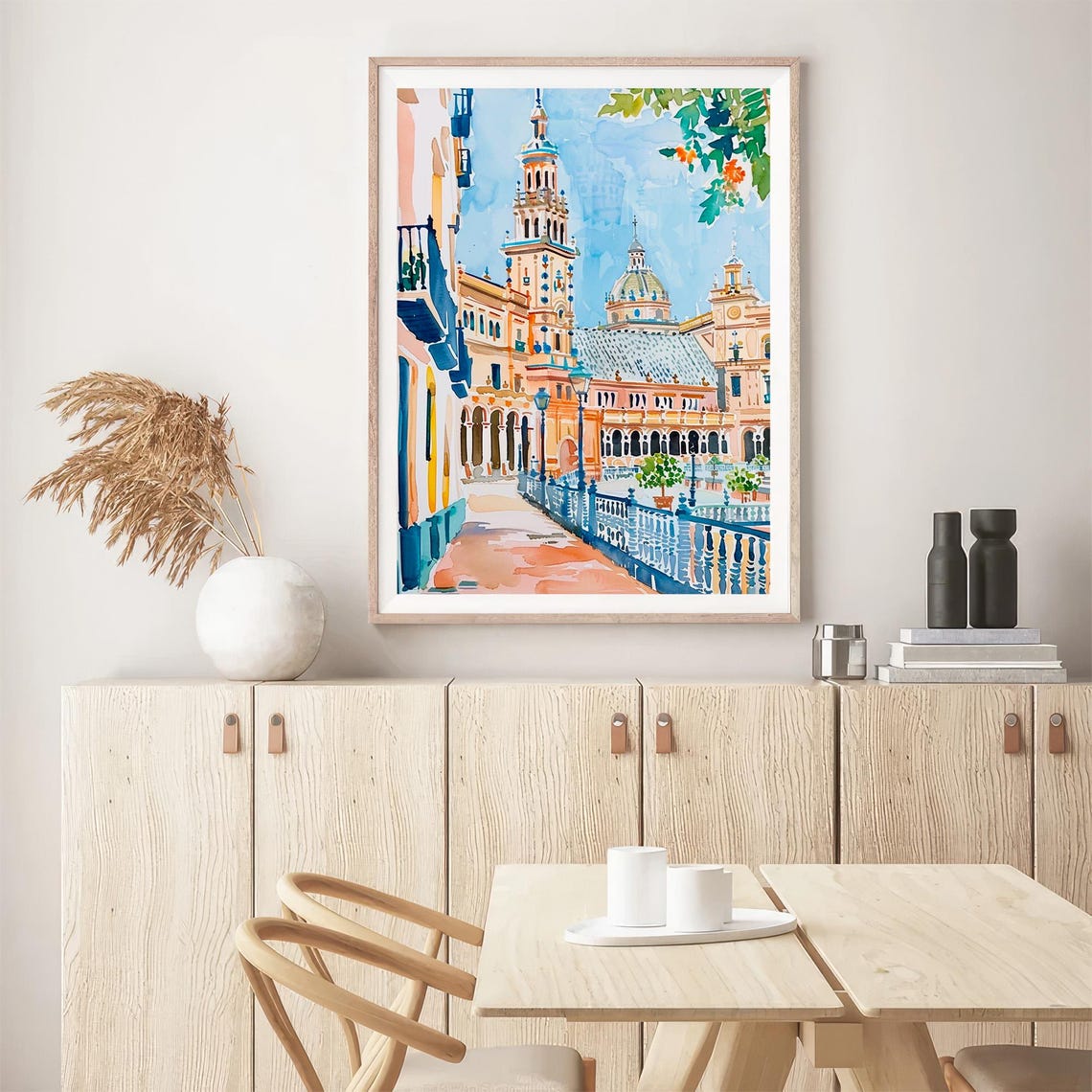 Seville Painting Seville City Art Print Spain Cityscape Watercolor Painting Travel Gifts By Feelingprints - Image 5