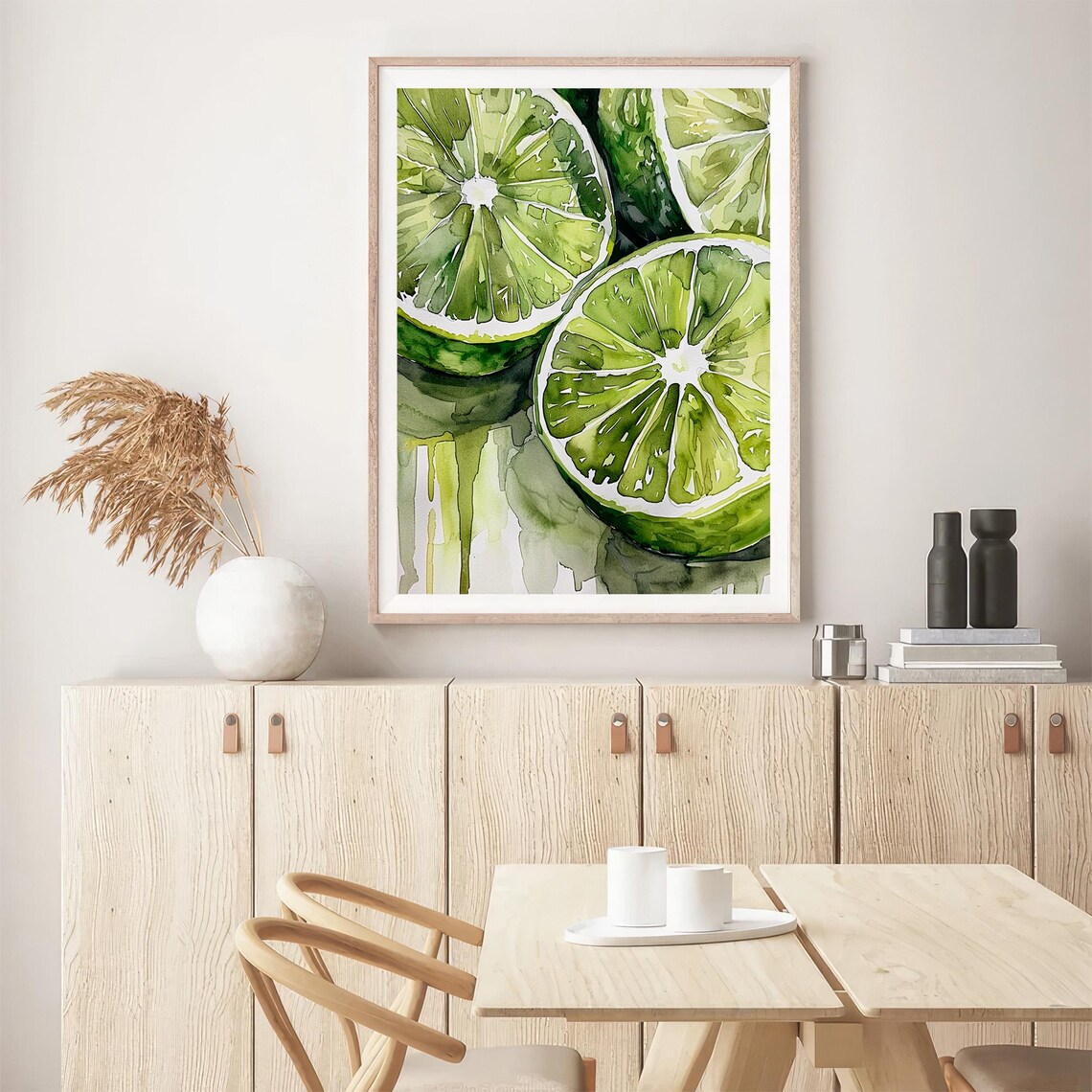 Lime Slices Watercolor Painting Kitchen Art Print - Image 5