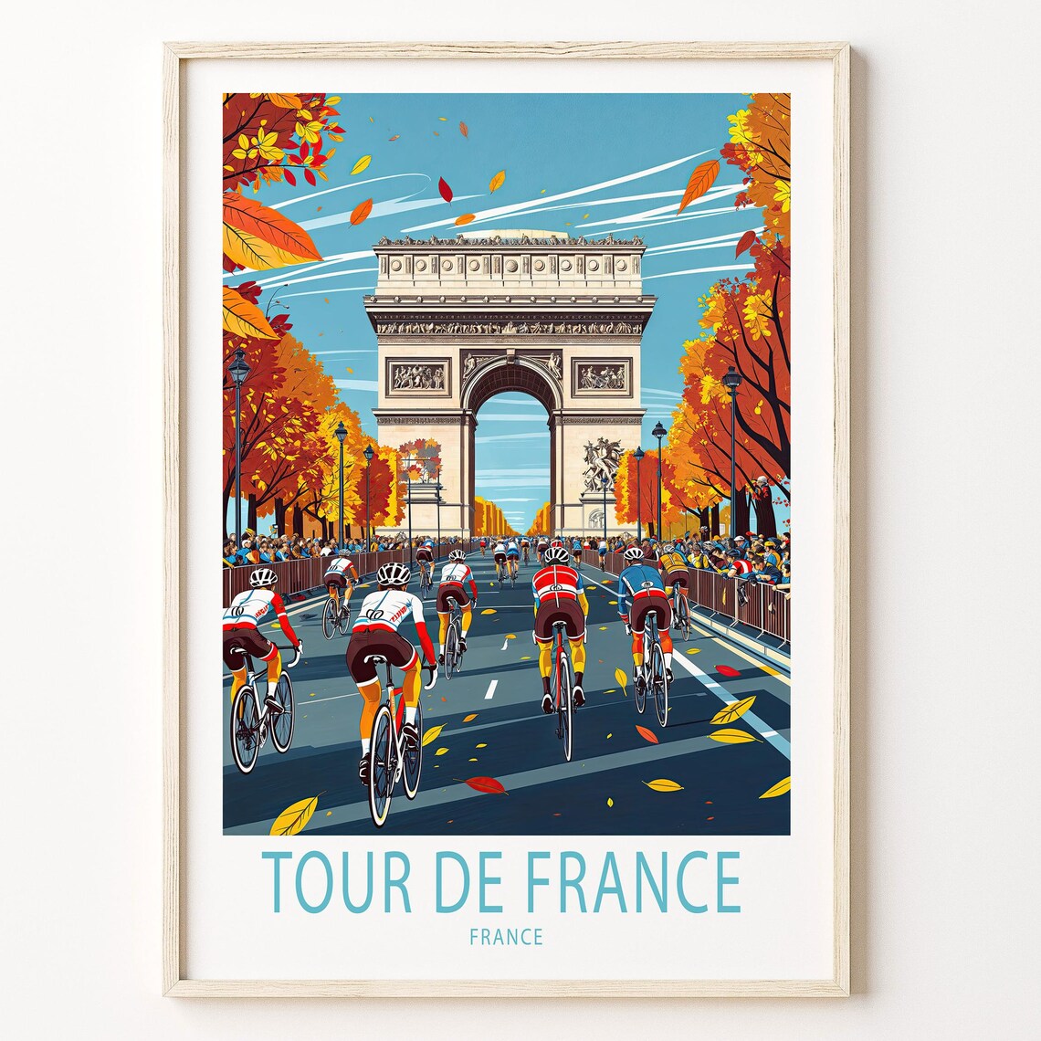 Tour De France Travel Poster, France Bicycle Race