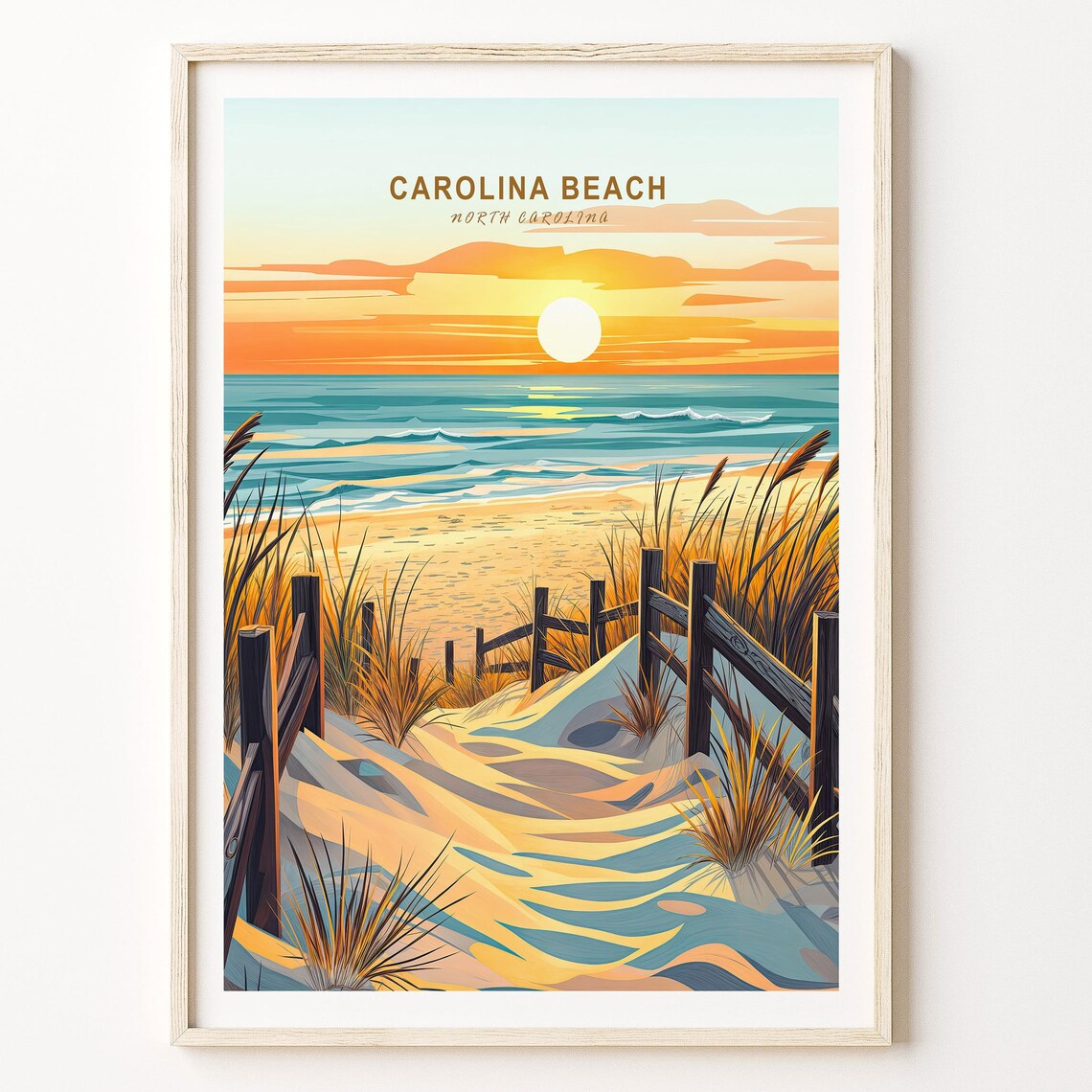 Carolina Beach, North Carolina Travel Poster