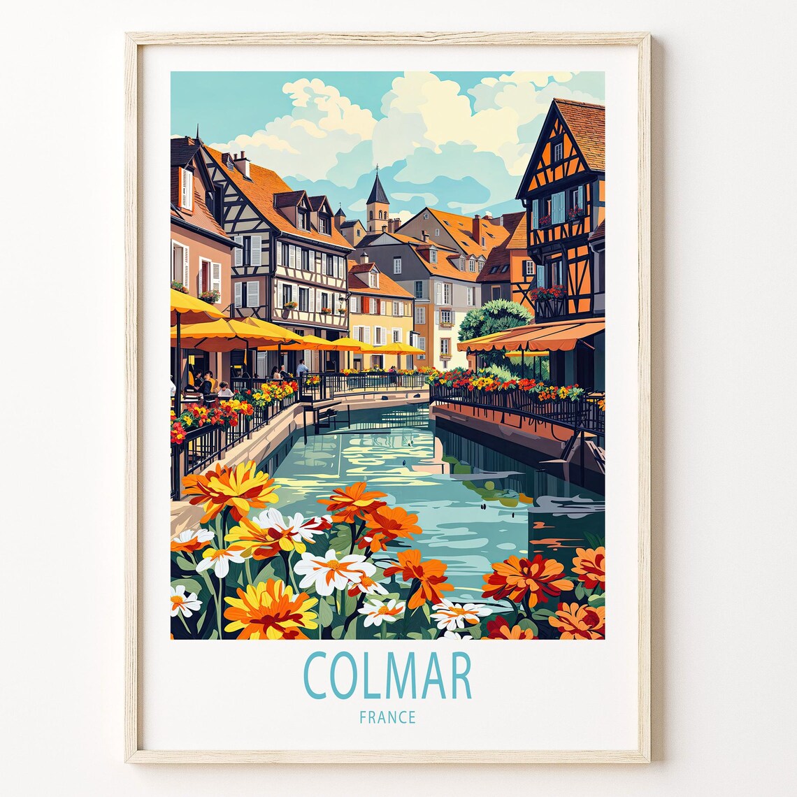 Colmar Custom Travel Poster, France Travel Poster
