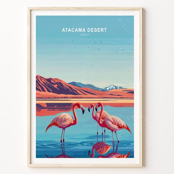 South America Atacama Desert Wall Art Chile Print Travel Poster Home Decor Gifts Personalized