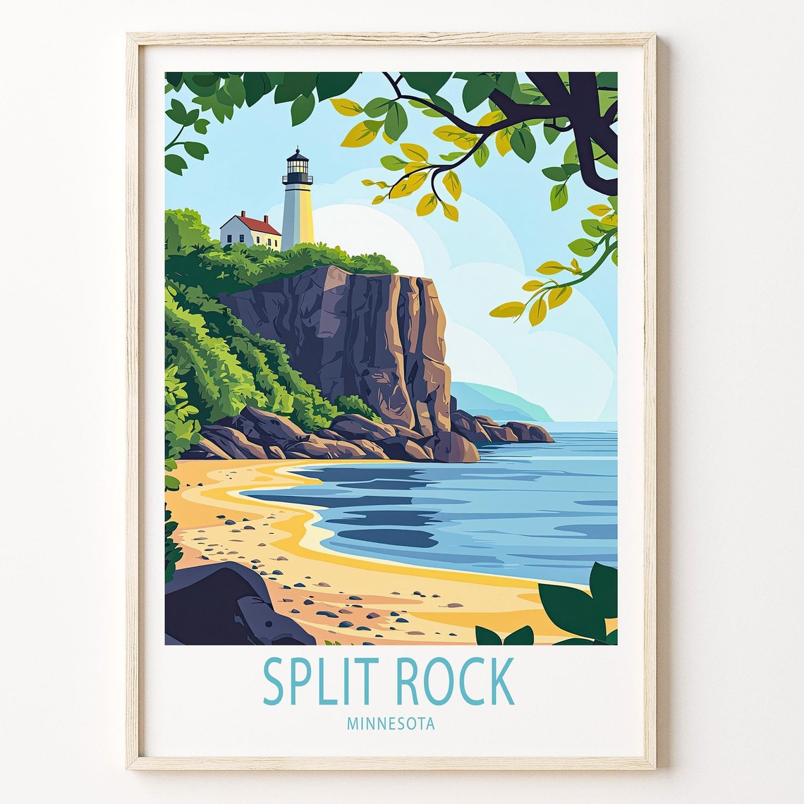 Split Rock Minnesota Lighthouse Cliff Lake Superior Coast Poster