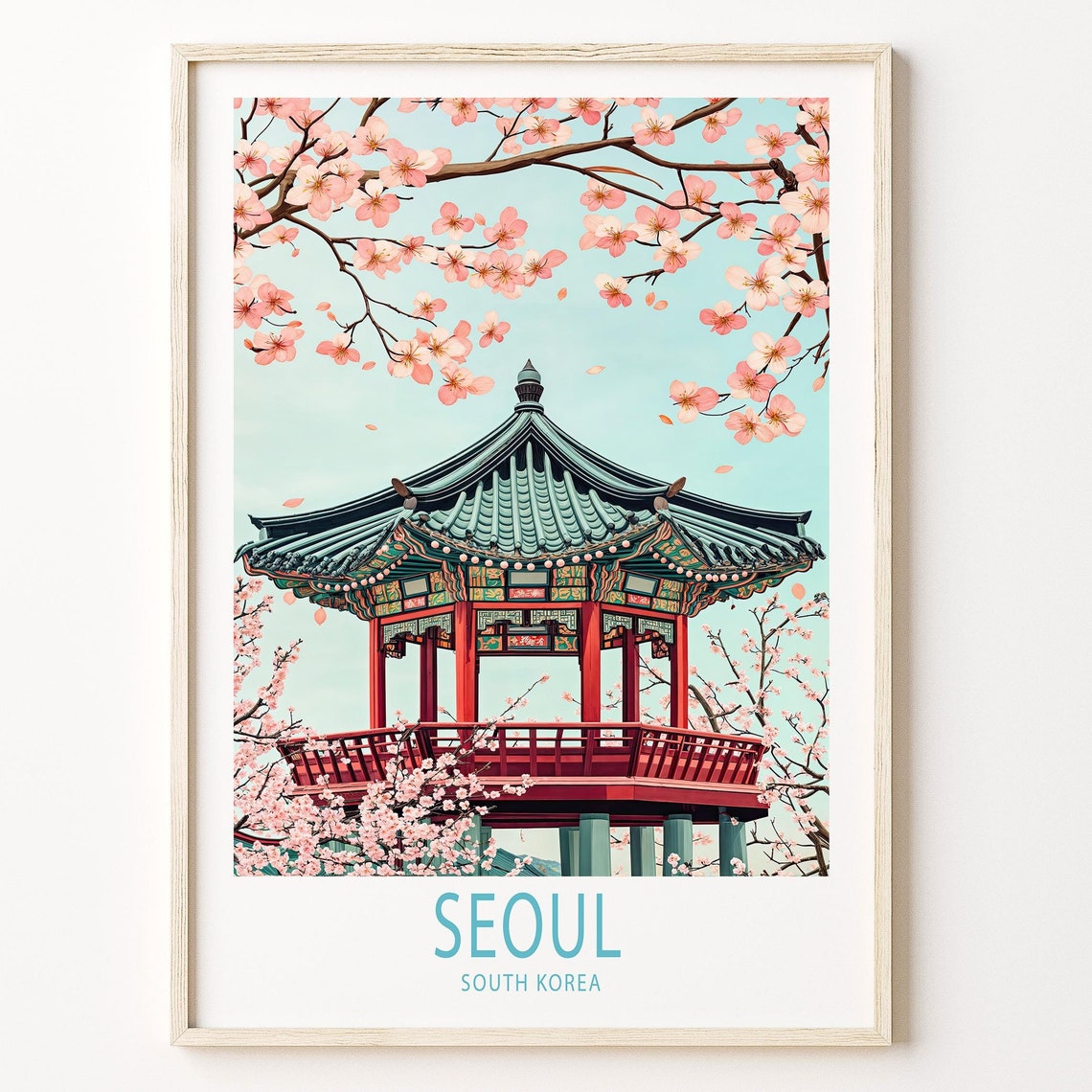 Seoul Travel Poster Seoul South Korea Travel Wall Art South Korea Travel Print Personalised Gifts Home Decor Gifts - Image 3
