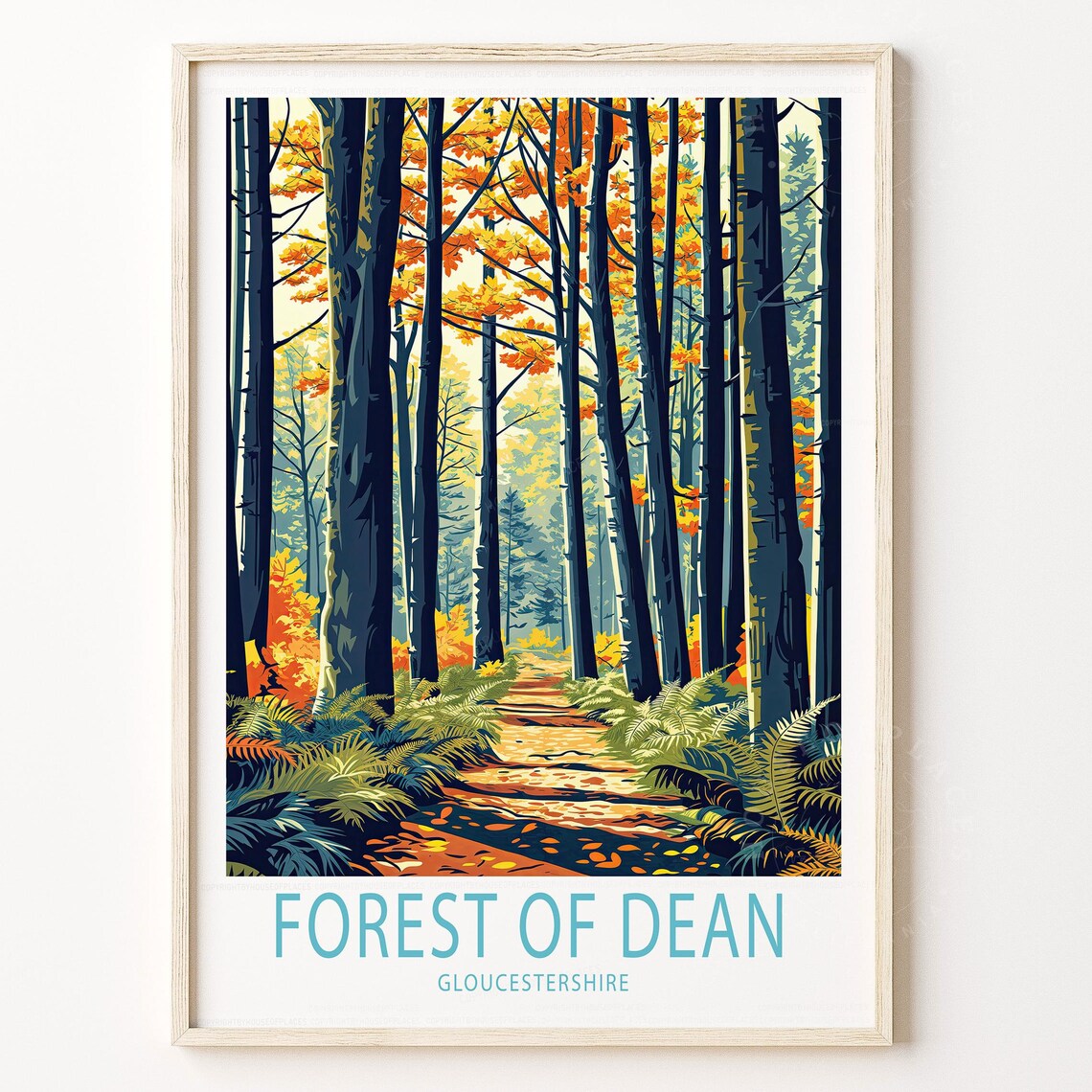 Gloucestershire Forest Of Dean Travel Poster