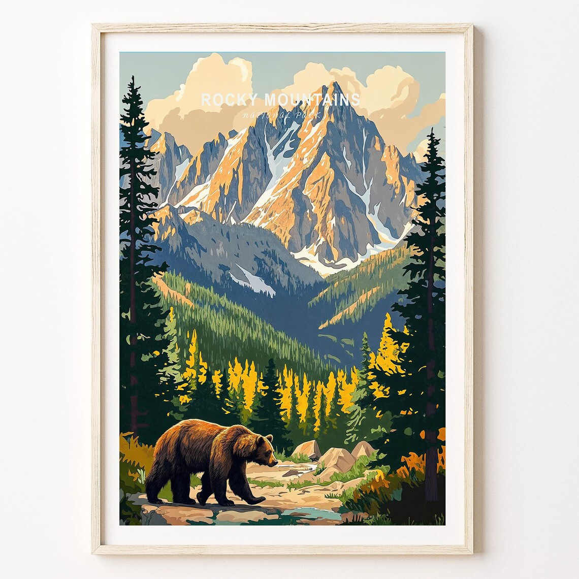 Rocky Mountains National Park Travel Poster