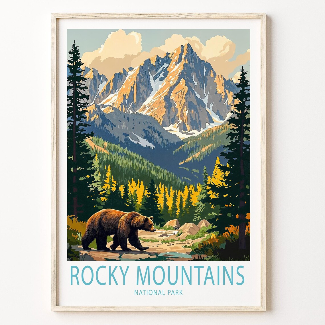 Rocky Mountains National Park Travel Poster