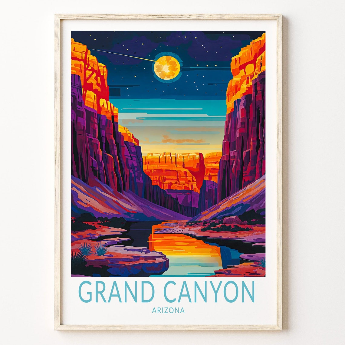 Grand Canyon Travel Poster Grand Canyon Arizona Wall Art Arizona Travel Poster Wedding Gifts City Personalised Gifts