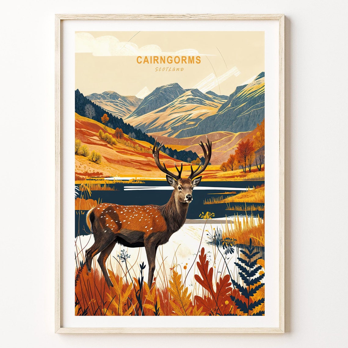 Cairngorms Scotland Travel Poster Cairngorms Scotland Wall Art Scotland Travel Poster City Personalised Gifts Birthday Present