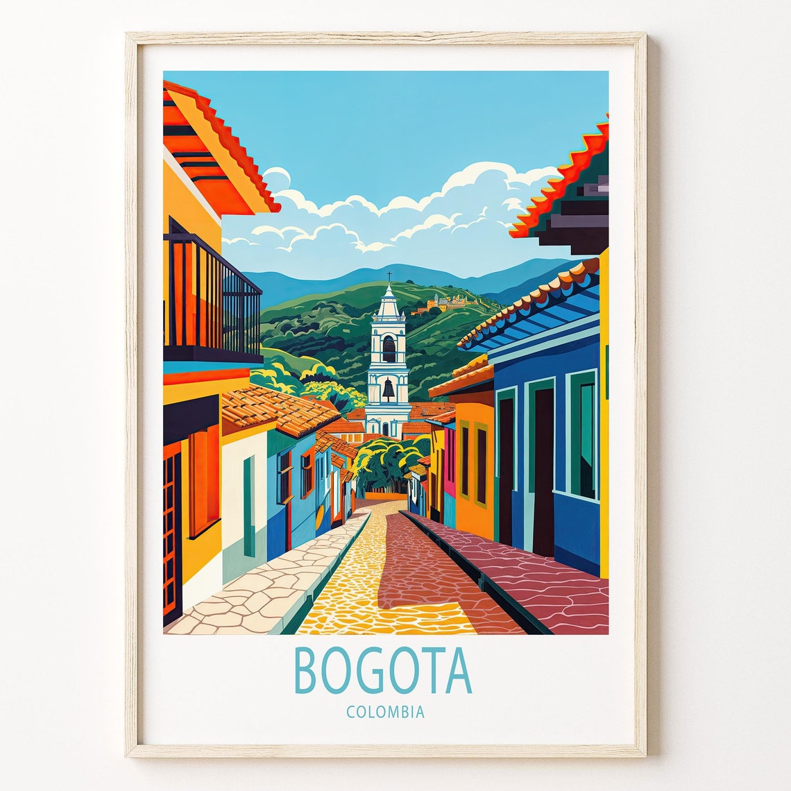 Bogota Colombia Travel Poster Bogota Travel Wall Art Colombia Print Bogota Travel Gifts Home Decor Wedding Present