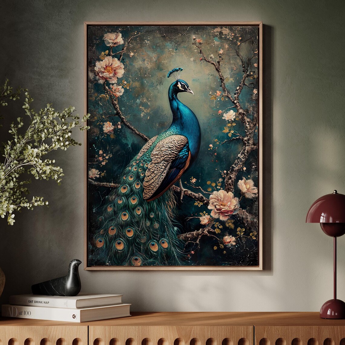 Victorian Peacock - Vintage Bird Art Print