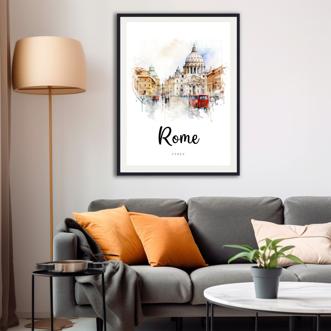 Rome Italy Travel Poster Rome City Print Italy Wall Art Europe Prints Art Rome Watercolor Painting Travel Gifts - Image 4