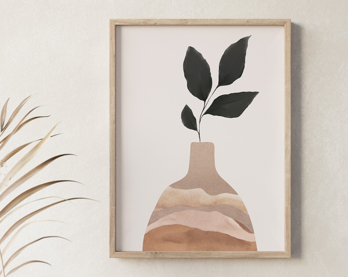 Boho Geometric Shapes, Mid Century Art Print - Image 4