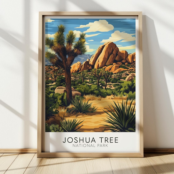 Joshua Tree National Park Vintage Travel Poster