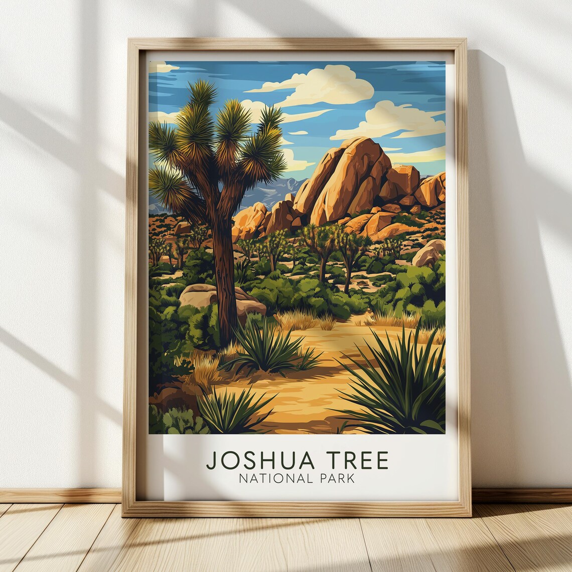 Joshua Tree National Park Vintage Travel Poster