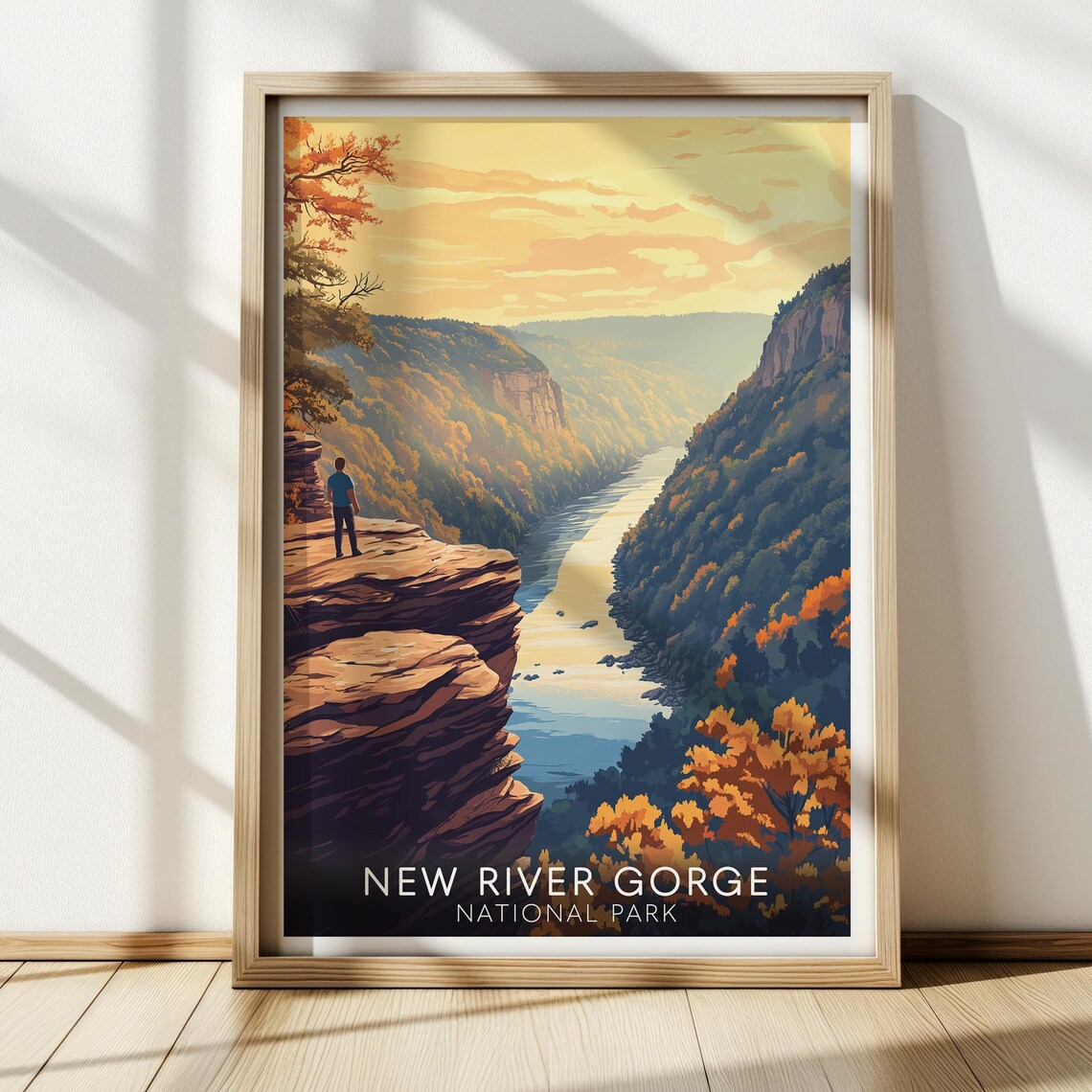 New River Gorge National Park Vintage Travel Poster