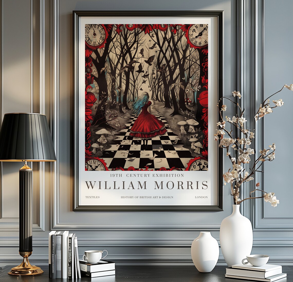 William Morris Vintage Exhibition Poster, Nursery Art Print