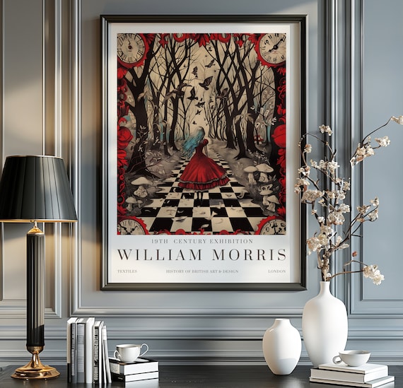 William Morris Vintage Exhibition Poster, Nursery Art Print