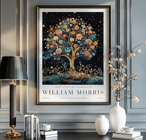 William Morris Print Exhibition Poster, Flower Market