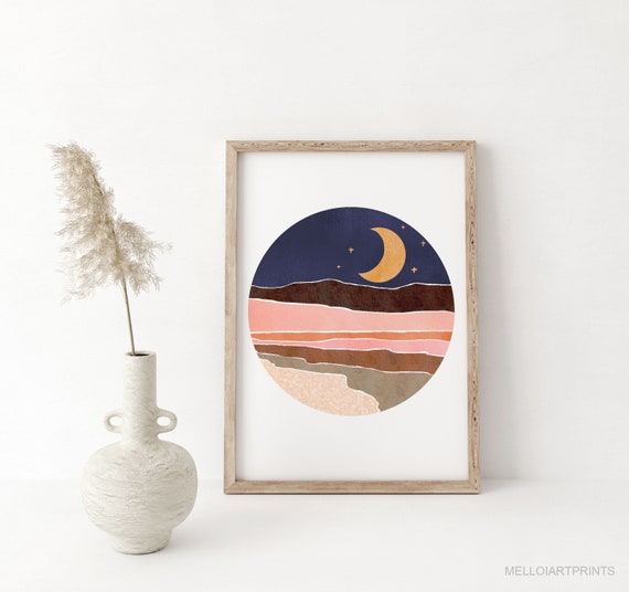 Abstract Moon Modern Art Neutral Print Contemporary Print Abstract Print Abstract Wall Art Beige Abstract Wall Art Scandinavian Print