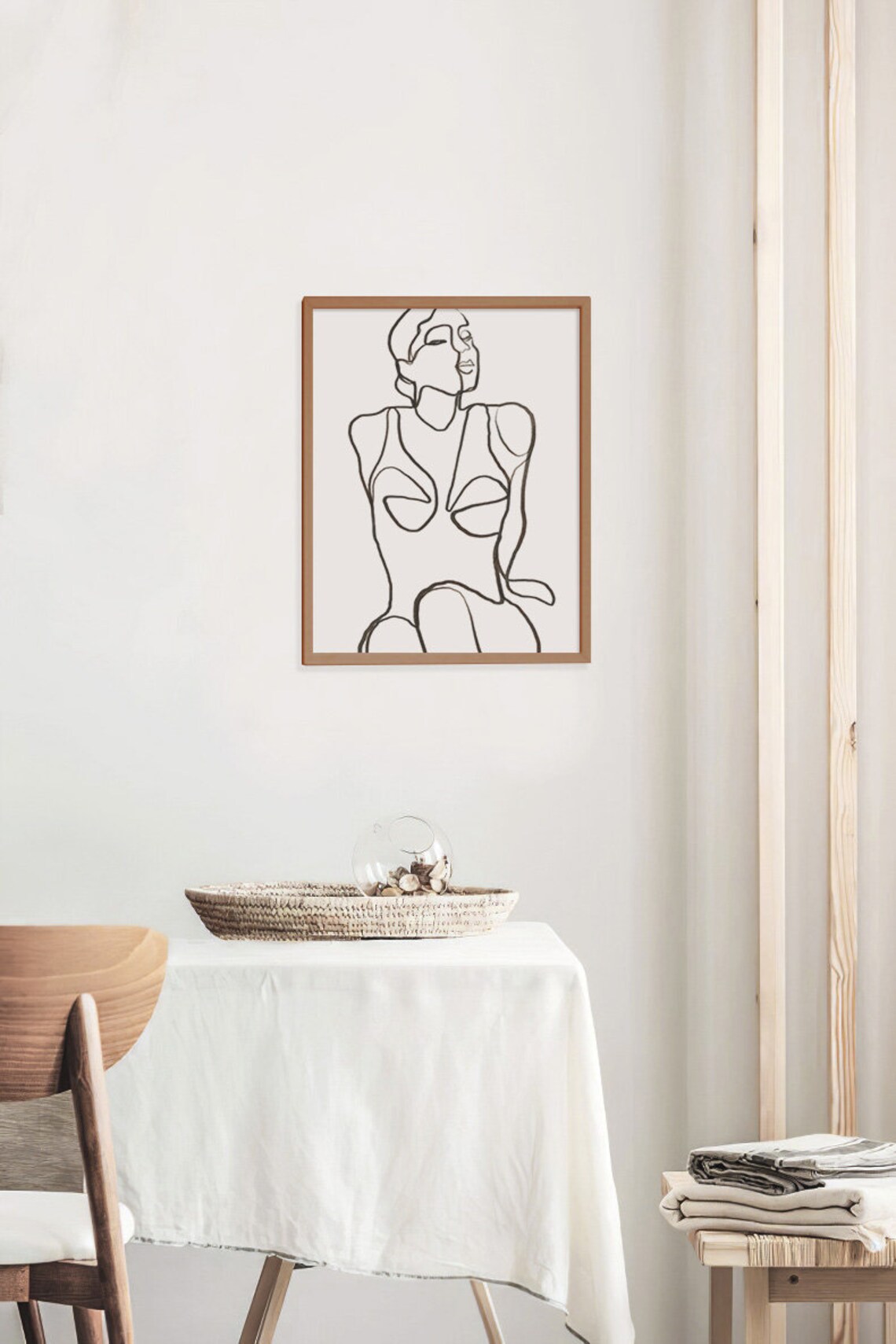 Woman Abstract Line Art Print, Minimalist Wall Art - Image 3