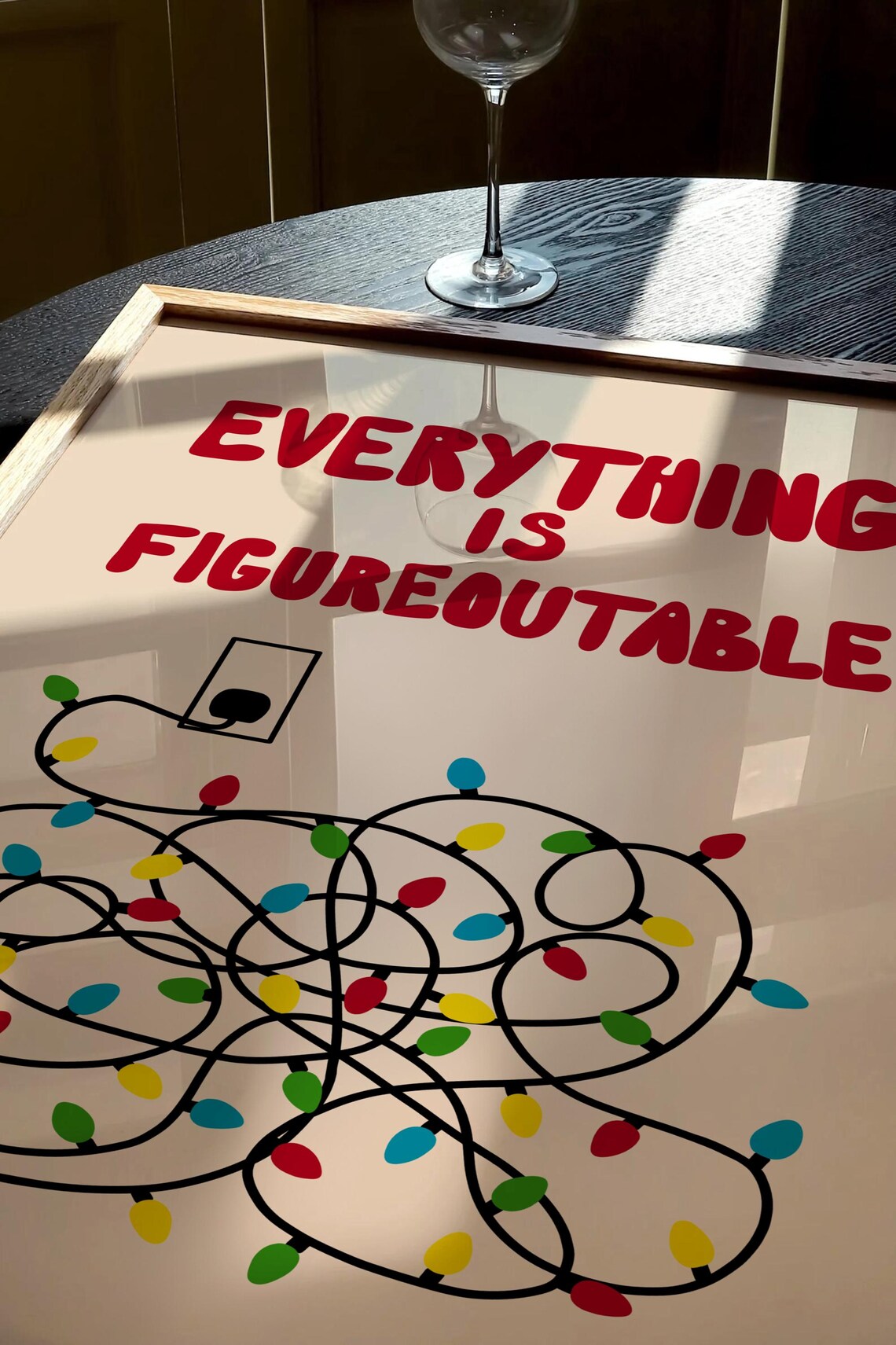 Everything Is Figureoutable Christmas Quote Art Print - Image 2