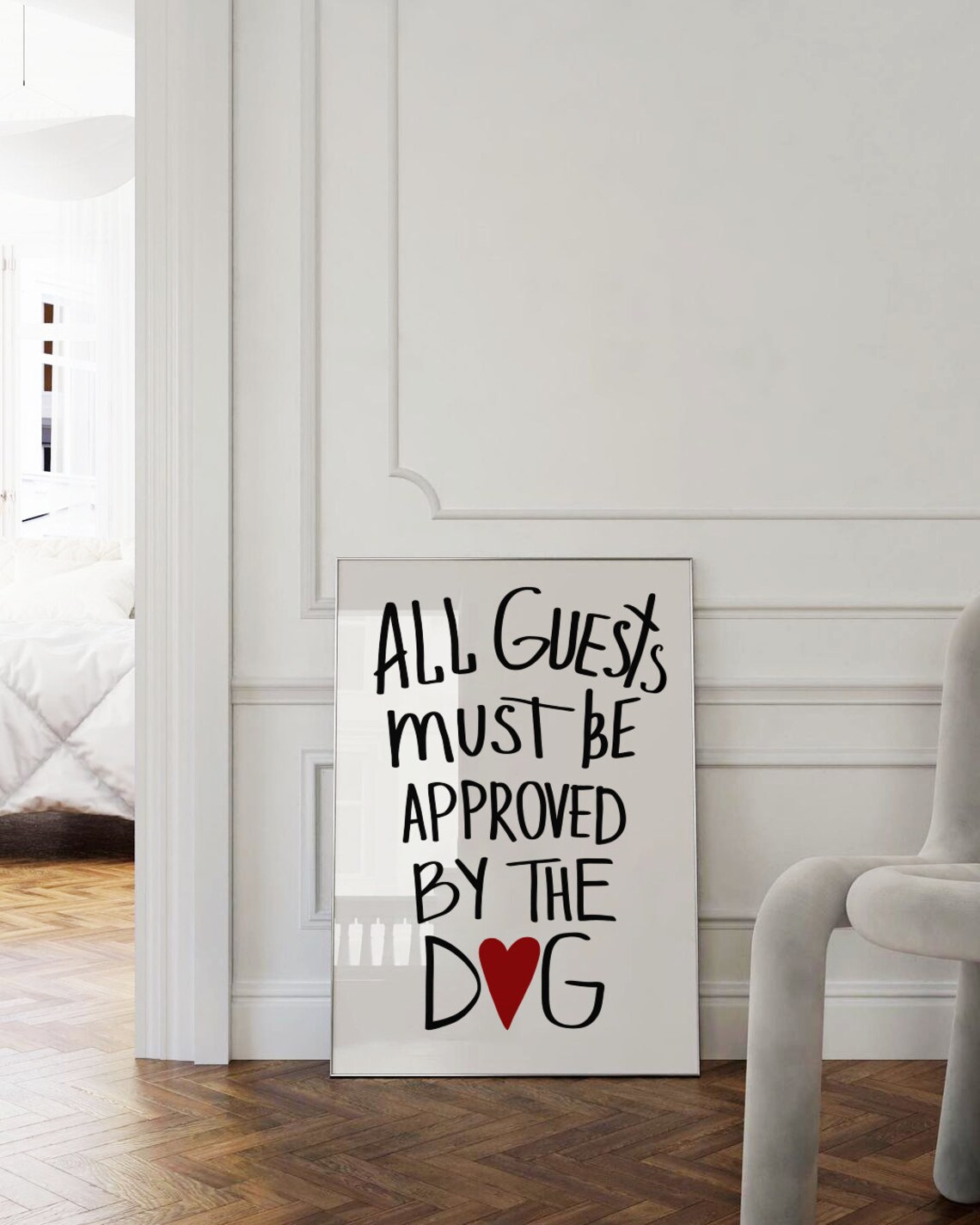 Dog Lover Humor Art Print, Dog Paw Prints - Image 2