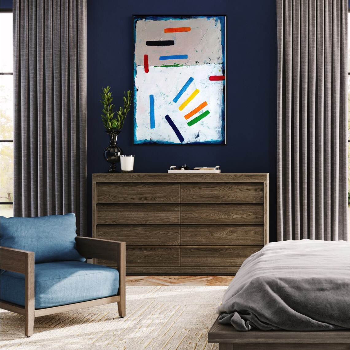 Abstract Modern Painting, Large Abstract Wall Art Print - Image 4