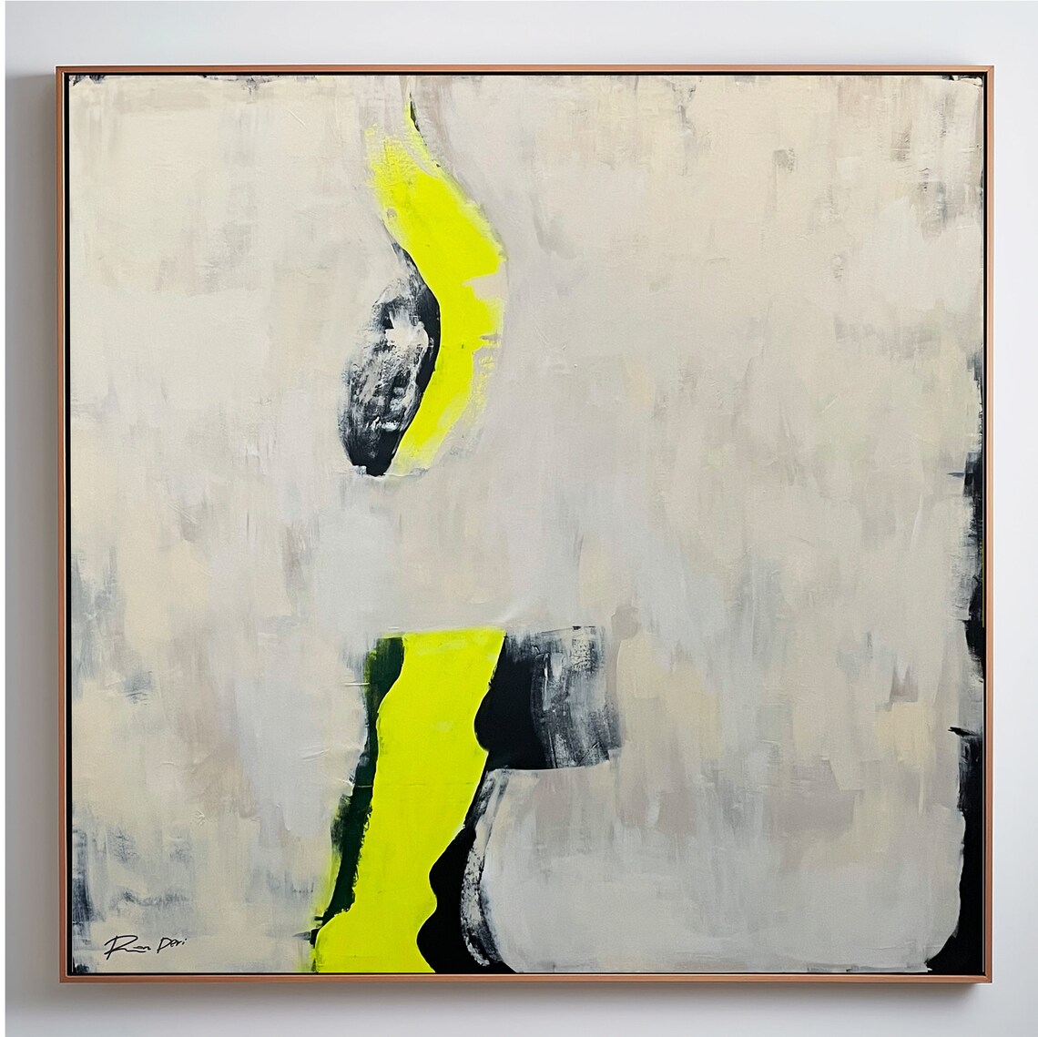 Abstract Beige Painting, Contemporary Art Print - Image 4