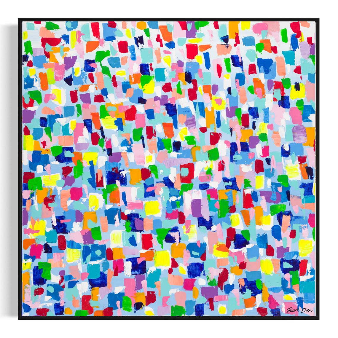 Multicolor Rectangle Mosaic Vertical Modern Abstract Artwork Poster - Image 4