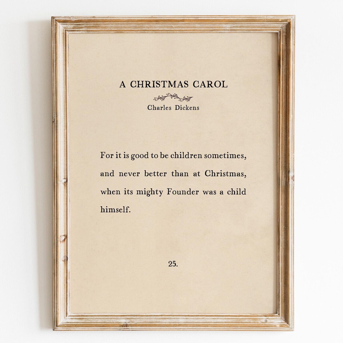 A Christmas Carol Charles Dickens Book Page Quote Print Page 25