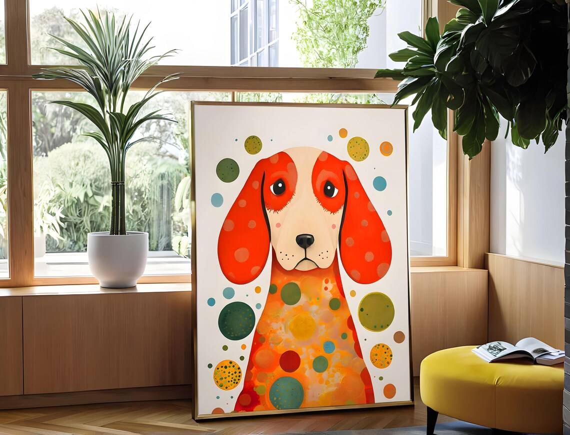 Yayoi Kusama Cosmic Nature Polka Dot Dog Tokyo 2021 Art Poster - Image 2