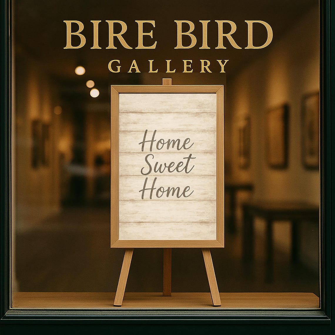 Home Sweet Home Rustic Whitewashed Wood Farmhouse Script Poster - Image 5