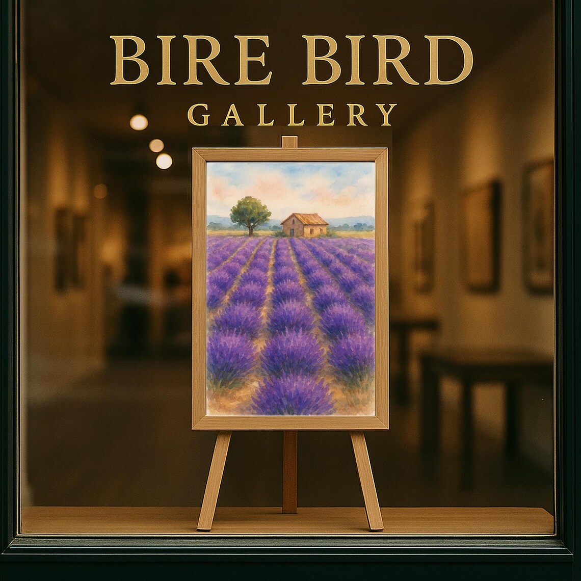 Lavender Field Watercolor Provence Countryside Farmhouse Poster - Image 5