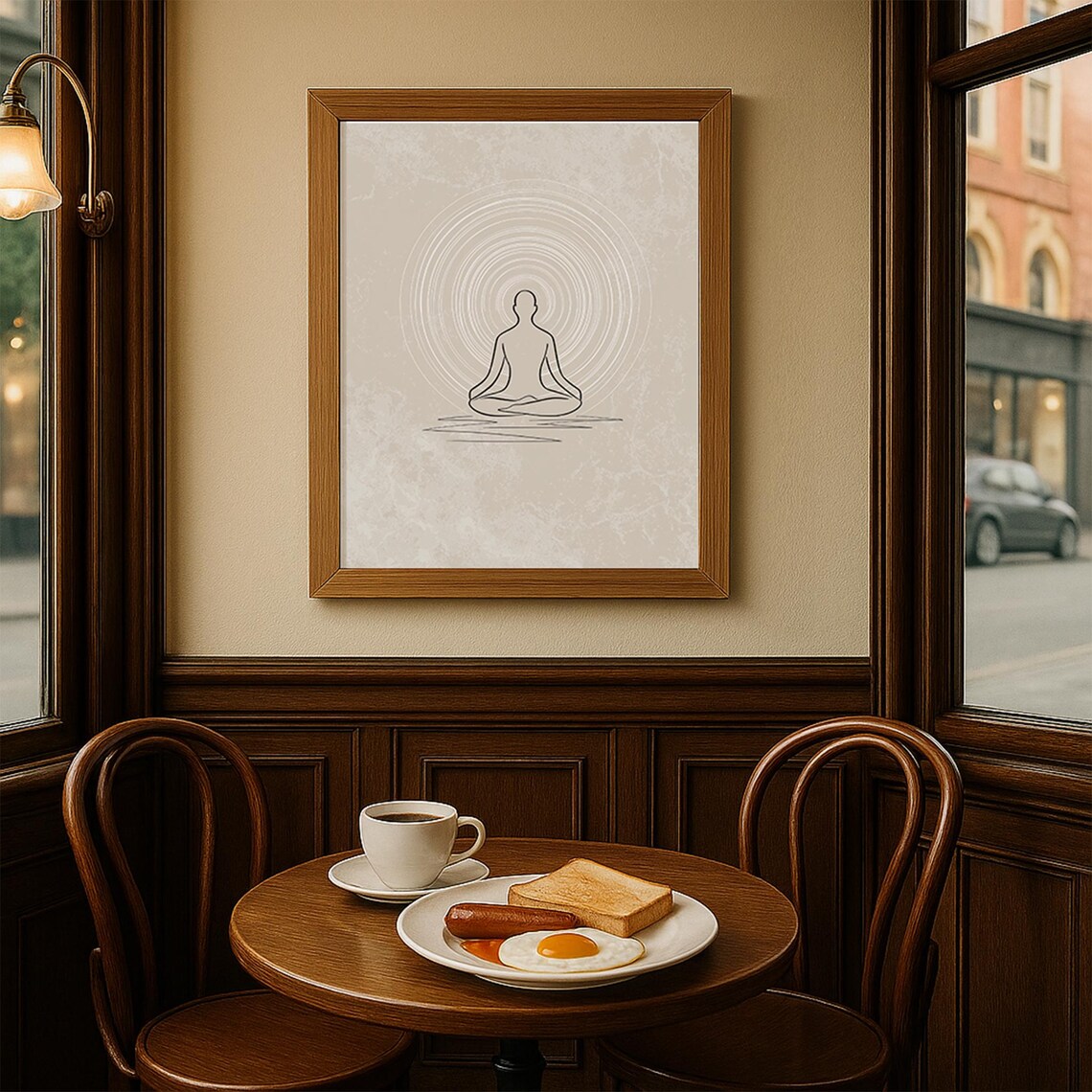 Meditation Zen Circle Line Art Yoga Mindfulness Calm Wall Art - Image 4